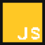 Logo JavaScript em pixel art