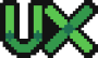 Logo UX em pixel art